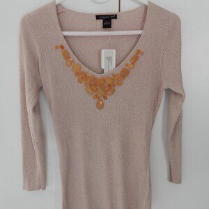 Sweater with beads. August Silk size small.